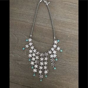 Flower and turquoise necklace
